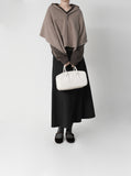 Brush wrap style flare long skirt