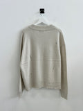 Rio Diamond Damage Knit Zip-Up
