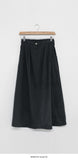 Lovey pin tuck cotton banding long skirt FW ver