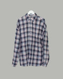curd over check shirt