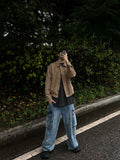Simple Mood Suede Zip-Up Jacket