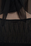 [mnem] Woodgrain Bolero Cardigan