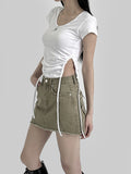 Roen Slit U-neck Tee
