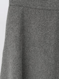 Flared Ribbed Long Skirt