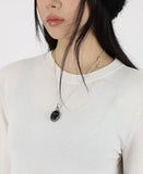 Big Onyx Black Necklace