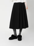 Modern Classic Pleated Midi Skirt