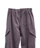 Purple Dying Curved Cargo Pants