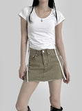 Roen Slit U-neck Tee