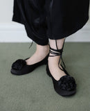Strap corsage sandals