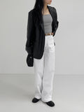 Nude Loose Fit Single Leather Jacket
