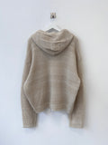 Drop Weaving Hooded Knitwear