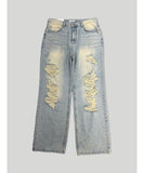 Kuje Tin Washing Light Blue Wide Denim