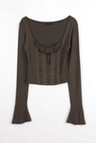 Baby deep neck crop tee
