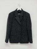 Tweed Wool 3 Button Overfit Jacket