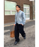 Twill Side Tuck Pants