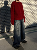 Dirty Washed Super Wide Denim