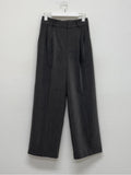 Two-Tuck Basic Wide Slacks