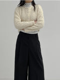 Bisque Crop Fur Cardigan