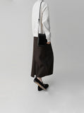 Brushed Banding Back Silt Long Skirt