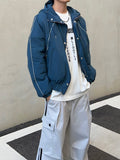Scotch line cropped hooded parka