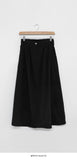 Lovey pin tuck cotton banding long skirt FW ver