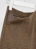 Leaven Wool Check Pleated Skirt