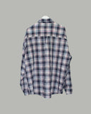 curd over check shirt