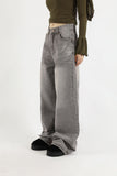 Grayish washed denim jeans