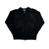 Cold Punching Collar Knit Zip-Up