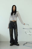 Line washed denim