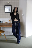 Curved String Denim Jeans