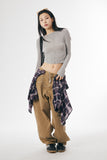 Moist slim see-through crop long sleeve