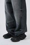 Nova curved wide denim pants