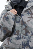 Donald camouflage fleece shearling jacket