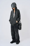 Petra pigment damaged hood zip-up