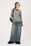Linda wool damage V-neck knit