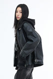 Ranby shearling buckle leather jacket