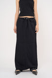 Mode slit string long skirt
