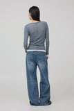 Popit Ribbed Wide Jeans