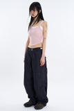 Laia wide binding cropped sleeveless top