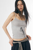 Sweet lace string sleeveless top