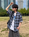 Swallow short-sleeved check shirt