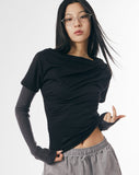 Lottie front drape T-shirt