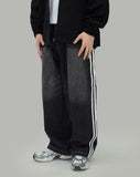 Crew line wide denim pants