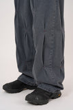 Red clown wide denim pants