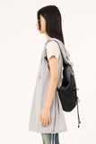 Irregular color block net pocket backpack