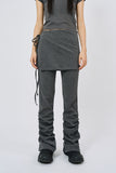 Balletcore set shirring bootcut pants