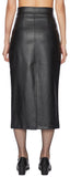 Maki leather long skirt