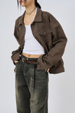 Cosmic back flap trucker jacket