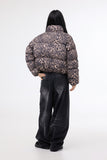 Carson leopard padded jacket